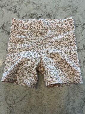 Jamie Kay Pink and Green Floral Bike Shorts